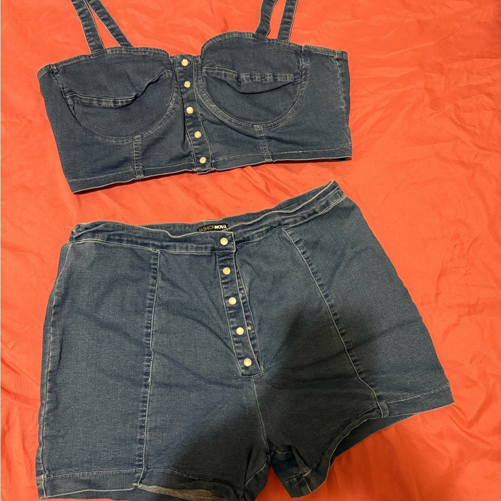 Fashion Nova Blue Jean Shorts